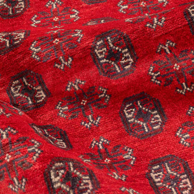 שטיח אפגני בוכרה 00 אדום 239*168 | Bokhara Rug