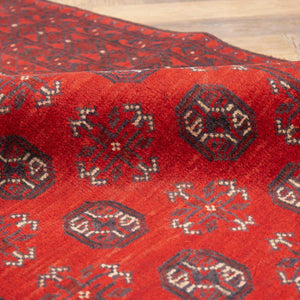 שטיח אפגני בוכרה 00 אדום 239*168 | Bokhara Rug