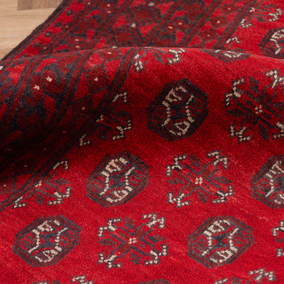 שטיח אפגני בוכרה 00 אדום 239*168 | Bokhara Rug