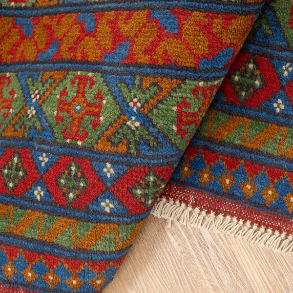 שטיח אפגני בוכרה 00 כחול 300*201 | Bokhara Rug