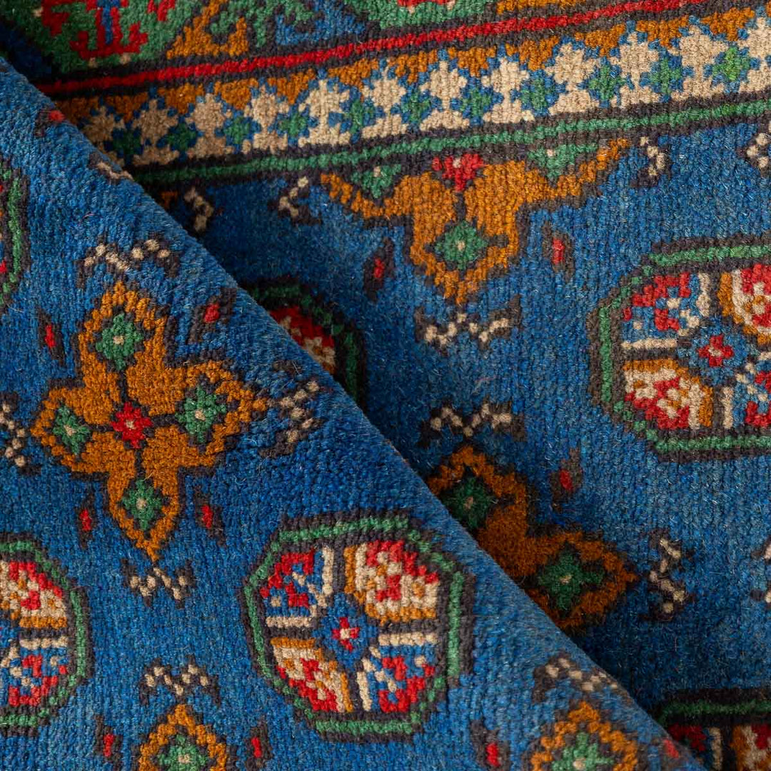 שטיח אפגני בוכרה 00 כחול 297*201 | Bokhara Rug