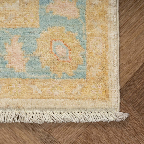 שטיח סופר זיגלר 00 בז' מסגרת תכלת  Zigler | 73*190