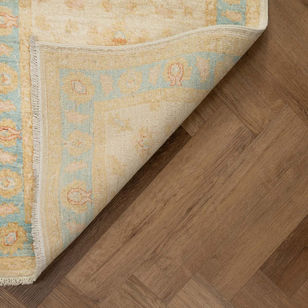 שטיח סופר זיגלר 00 בז' מסגרת תכלת  Zigler | 73*190