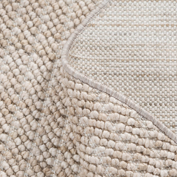 שטיח מלה עגול 01 בז' כהה | MELA