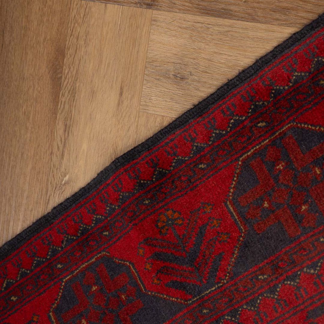 שטיח אפגני חלממדי 00 אדום 296*88