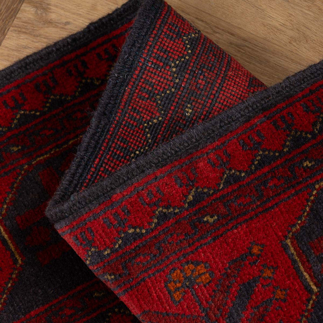 שטיח אפגני חלממדי 00 אדום 296*88