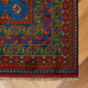 שטיח אפגני בוכרה 00 כחול 244*169 | Bokhara Rug