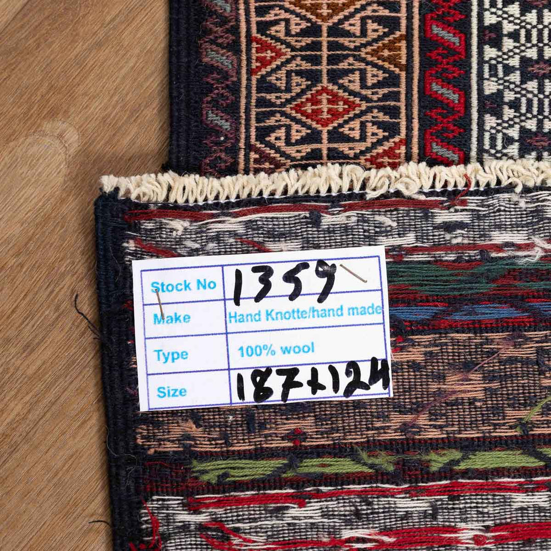 שטיח סומק פרסי 00 צבעוני 187*124 | Persian Sumak