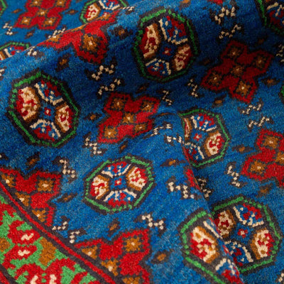שטיח  אפגני בוכרה 00 כחול 198*151  | Bokhara Rug