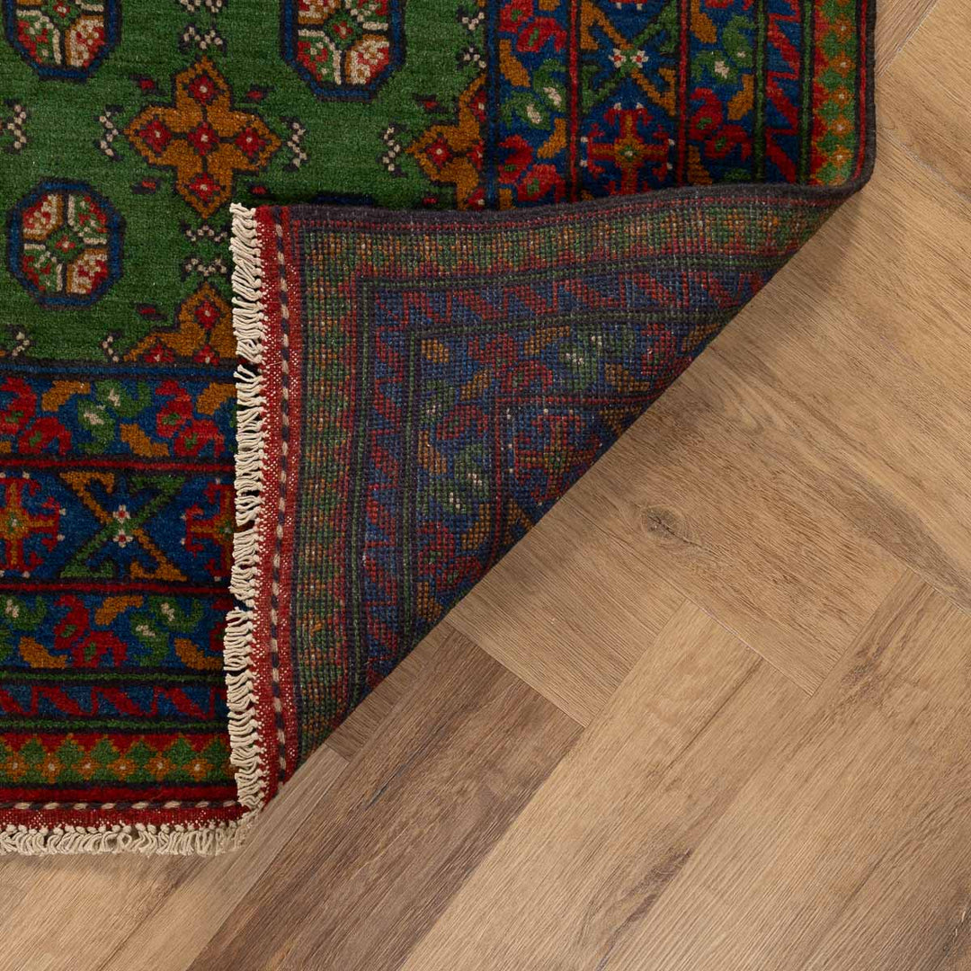 שטיח אפגני בוכרה 00 ירוק 203*152 | Bokhara Rug