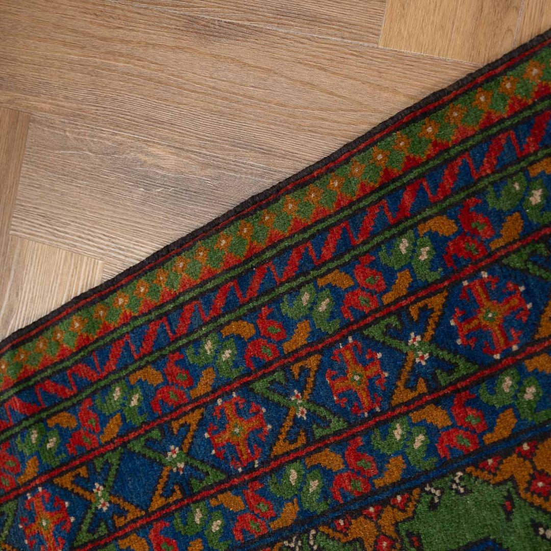 שטיח אפגני בוכרה 00 ירוק 203*152 | Bokhara Rug