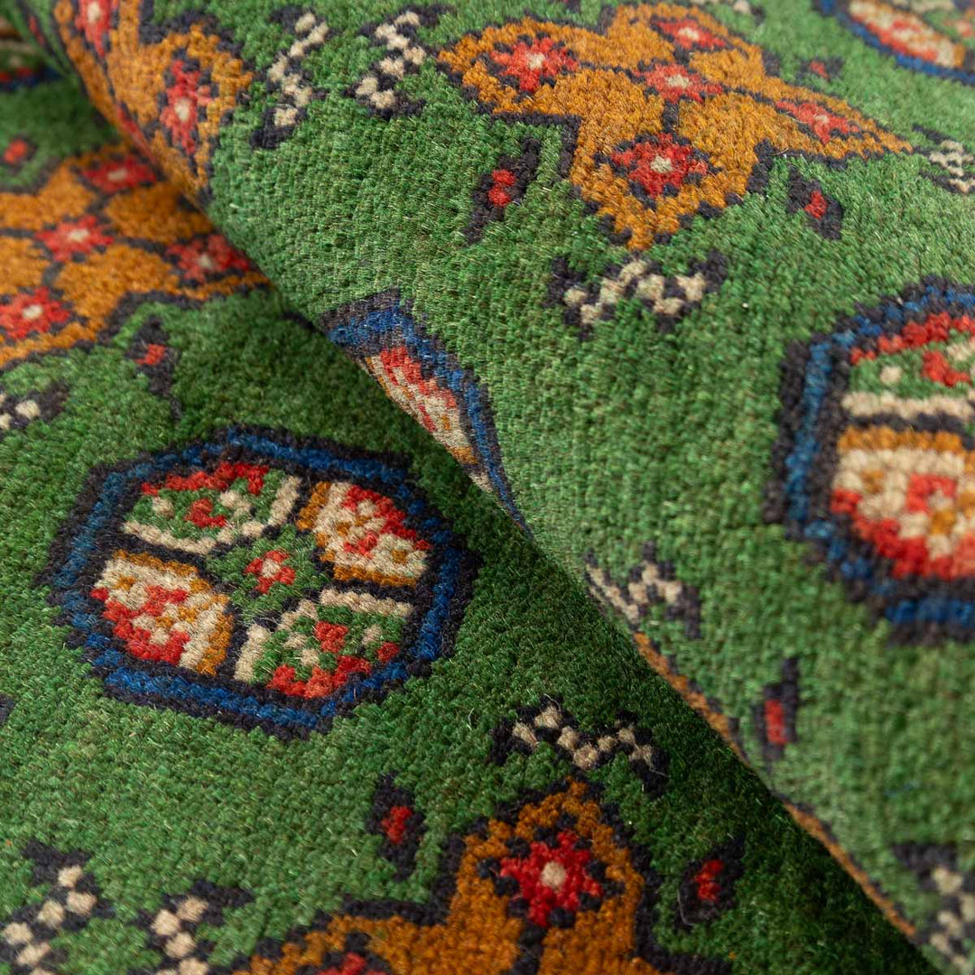 שטיח אפגני בוכרה 00 ירוק 203*152 | Bokhara Rug