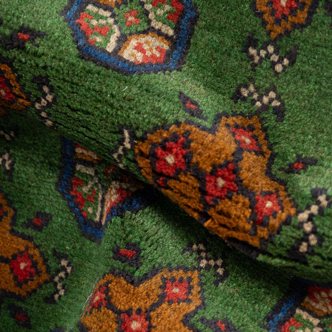 שטיח אפגני בוכרה 00 ירוק 203*152 | Bokhara Rug