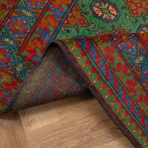 שטיח אפגני בוכרה 00 ירוק 197*148 | Bokhara Rug