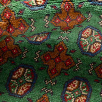 שטיח אפגני בוכרה 00 ירוק 197*148 | Bokhara Rug