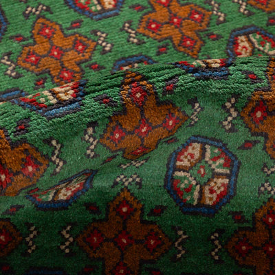 שטיח אפגני בוכרה 00 ירוק 197*148 | Bokhara Rug