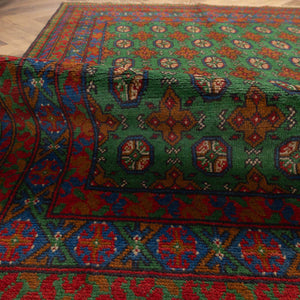 שטיח אפגני בוכרה 00 ירוק 197*148 | Bokhara Rug