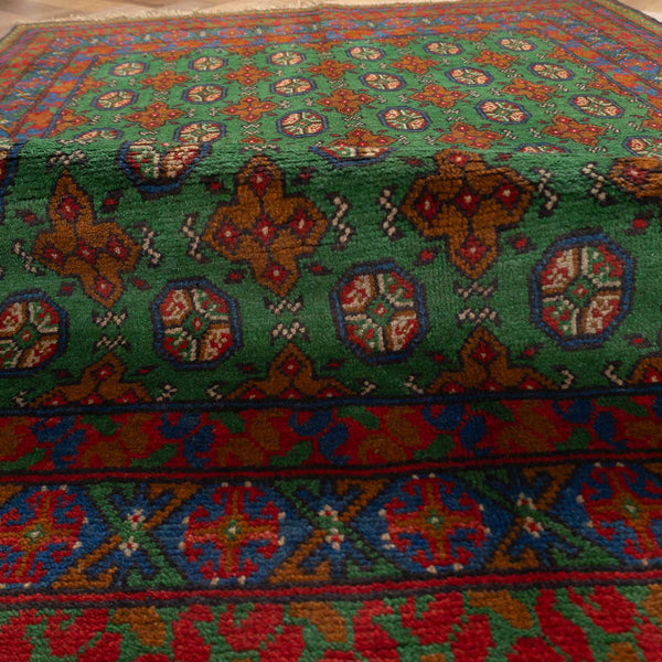 שטיח אפגני בוכרה 00 ירוק 197*148 | Bokhara Rug