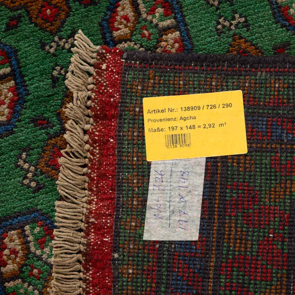 שטיח אפגני בוכרה 00 ירוק 197*148 | Bokhara Rug