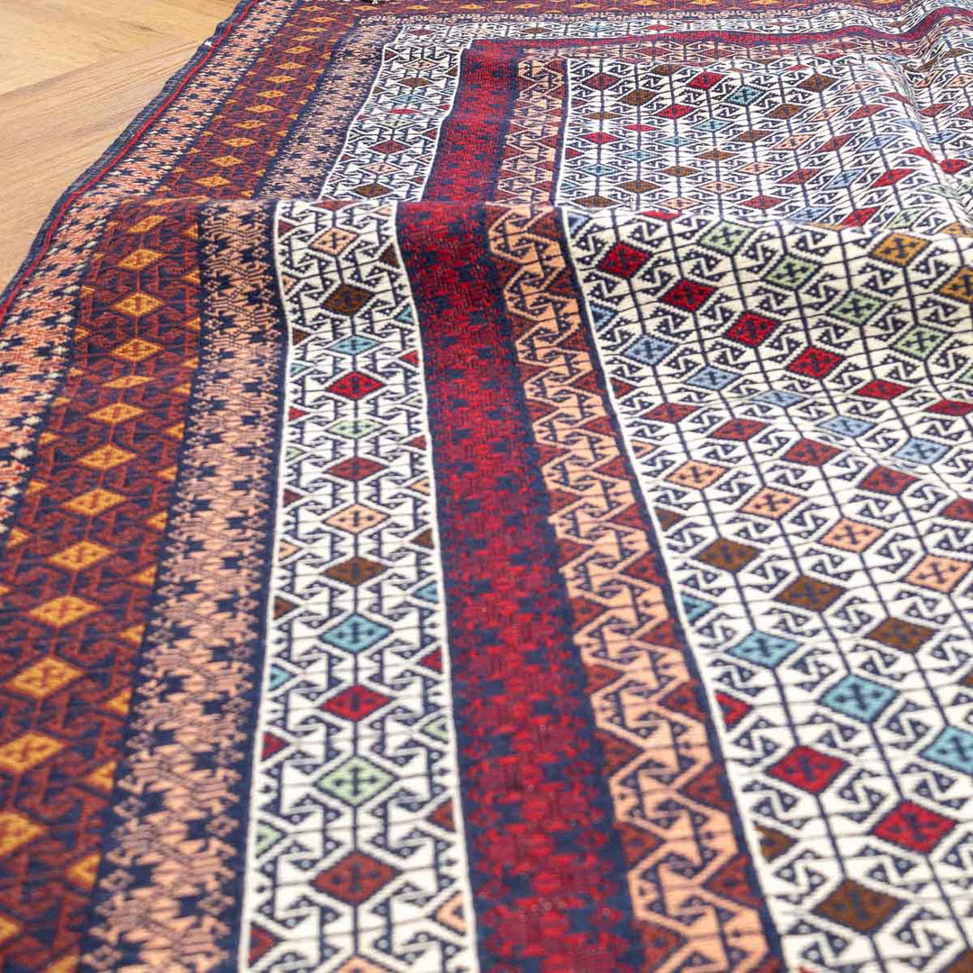 שטיח סומק פרסי 00 צבעוני 196*122 | Persian Sumak