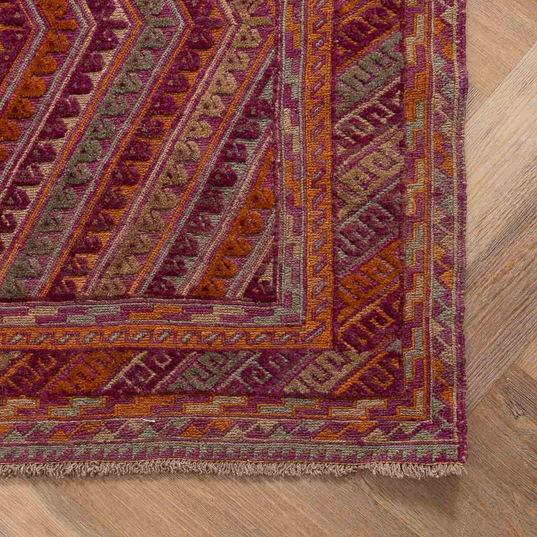 שטיח אוזבקי 00 אדום/כתום 180*150 | Uzbek
