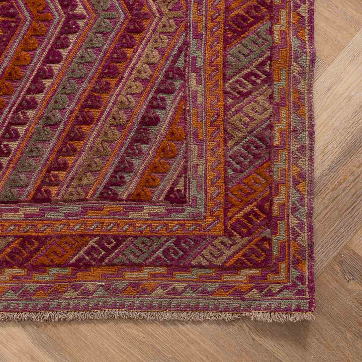 שטיח אוזבקי 00 אדום/כתום 180*150 | Uzbek