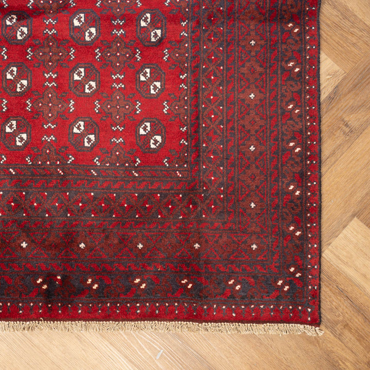 שטיח אפגני בוכרה 00 אדום 243*174 | Bokhara Rug