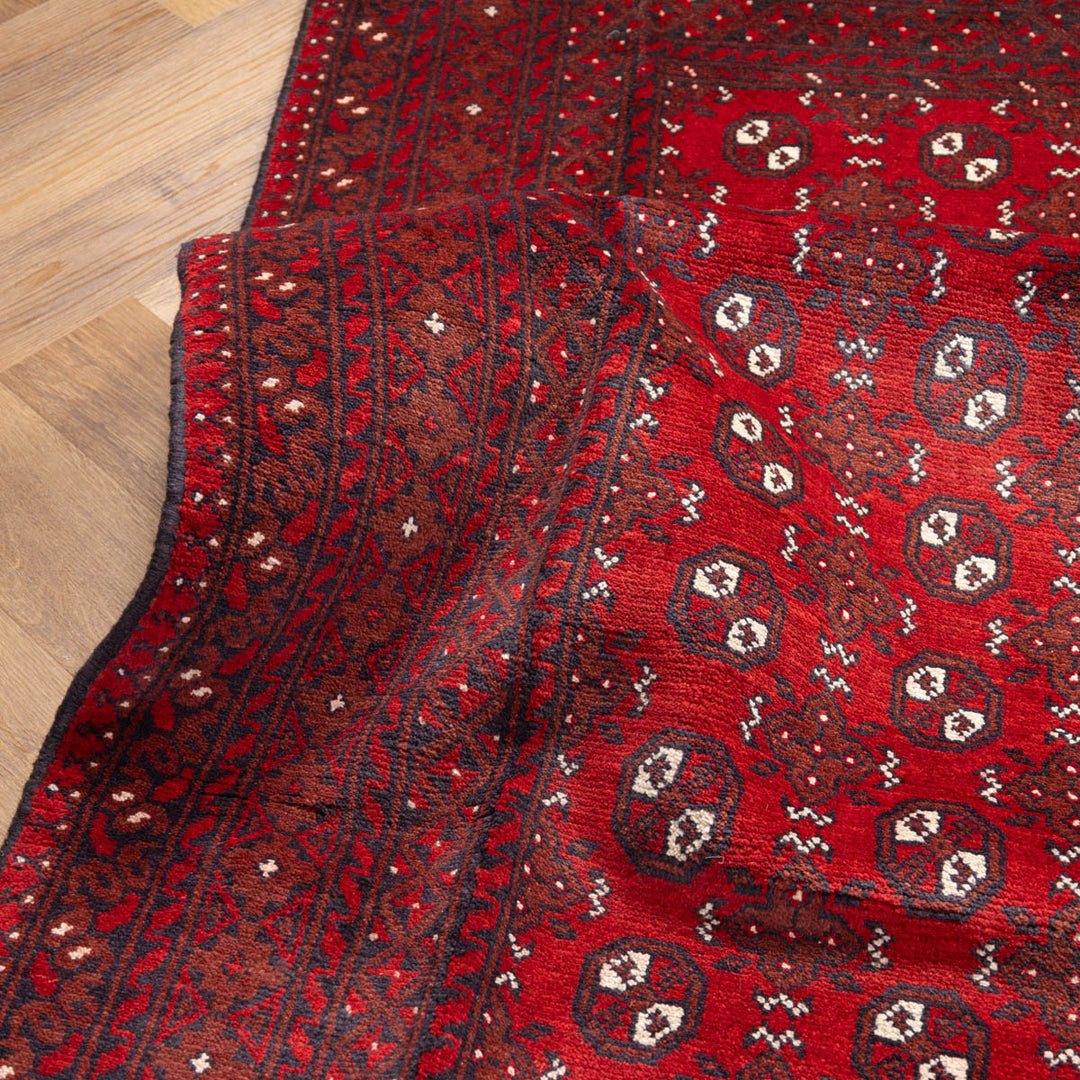 שטיח אפגני בוכרה 00 אדום 243*174 | Bokhara Rug