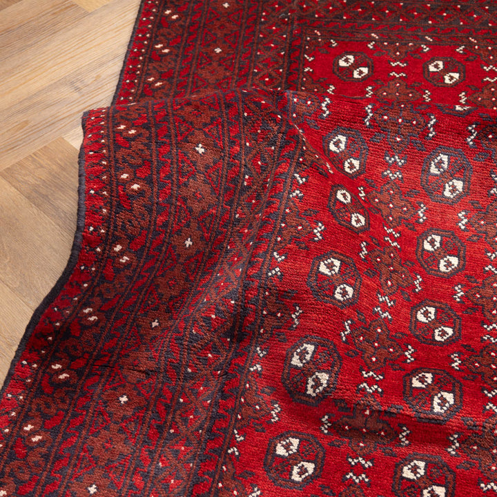 שטיח אפגני בוכרה 00 אדום 243*174 | Bokhara Rug