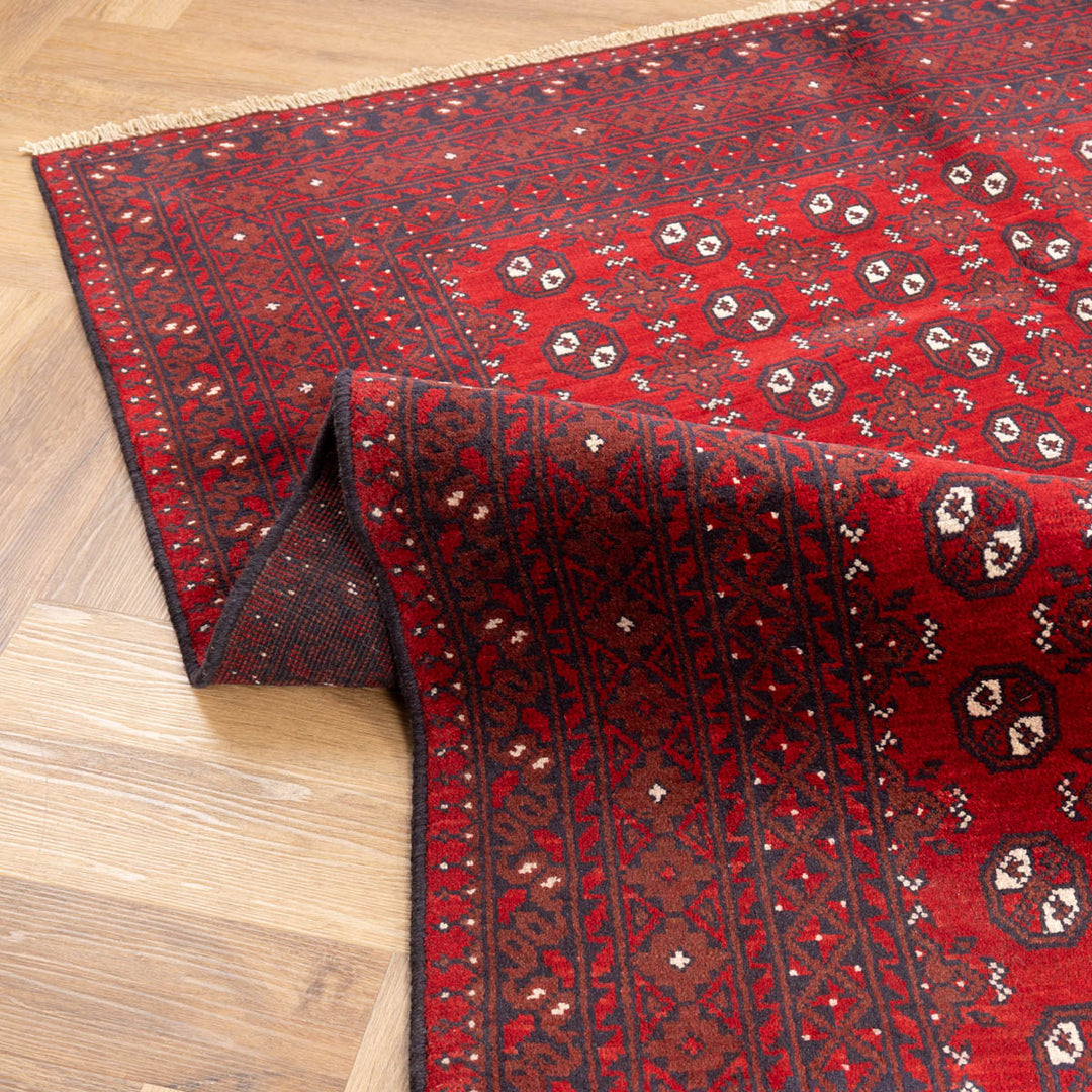 שטיח אפגני בוכרה 00 אדום 243*174 | Bokhara Rug
