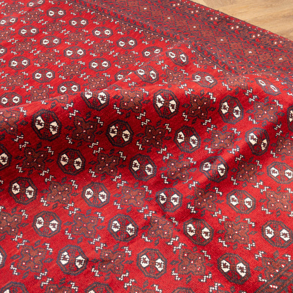 שטיח אפגני בוכרה 00 אדום 243*174 | Bokhara Rug