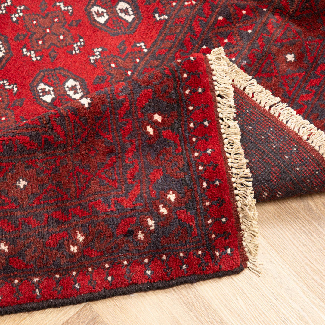 שטיח אפגני בוכרה 00 אדום 243*174 | Bokhara Rug