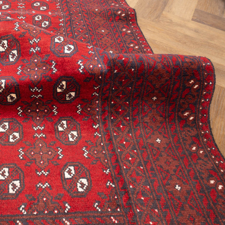 שטיח אפגני בוכרה 00 אדום 243*174 | Bokhara Rug