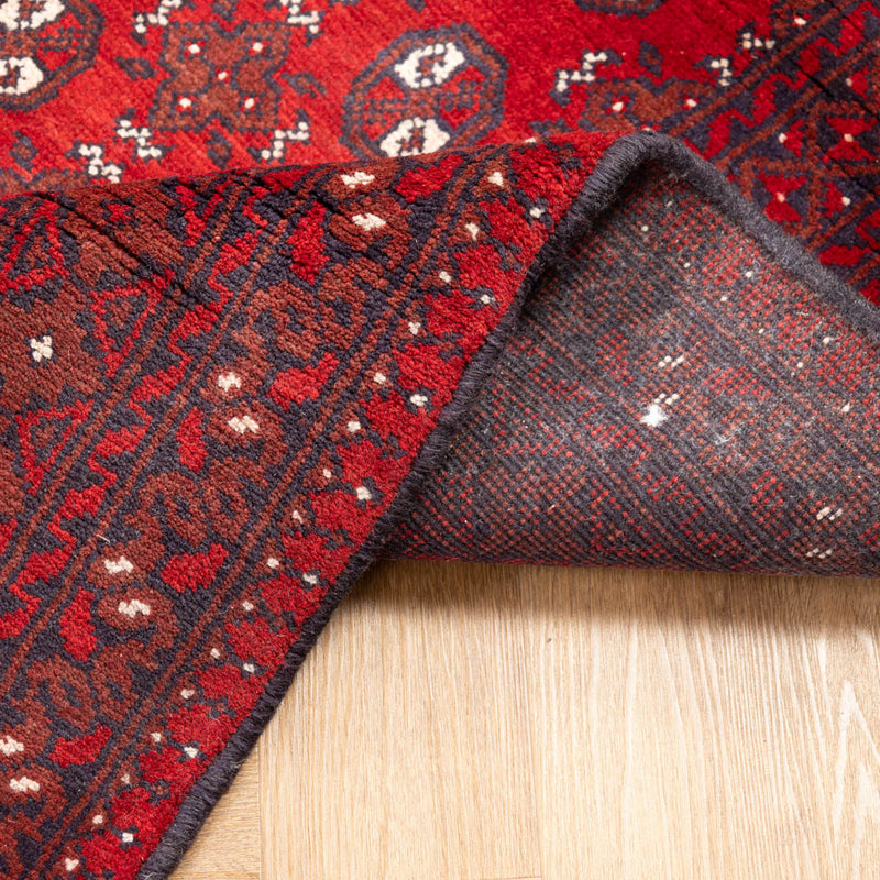 שטיח אפגני בוכרה 00 אדום 243*174 | Bokhara Rug