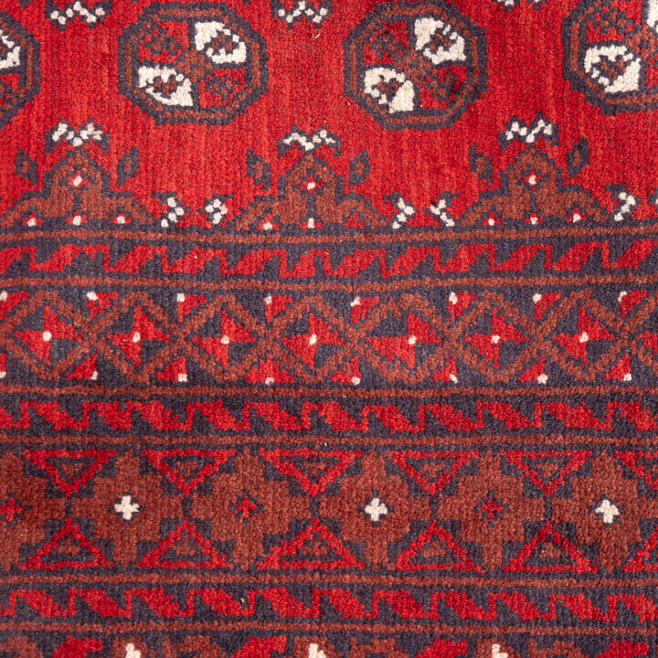 שטיח אפגני בוכרה 00 אדום 243*174 | Bokhara Rug