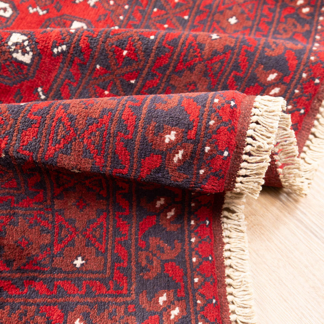 שטיח אפגני בוכרה 00 אדום 243*174 | Bokhara Rug