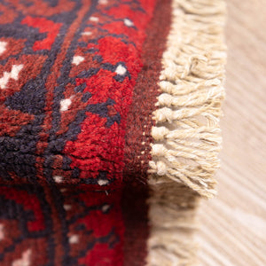 שטיח אפגני בוכרה 00 אדום 243*174 | Bokhara Rug