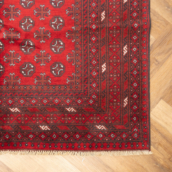 שטיח אפגני בוכרה 00 אדום 244*166 | Bokhara Rug