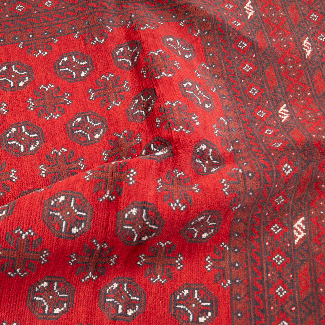שטיח אפגני בוכרה 00 אדום 244*166 | Bokhara Rug