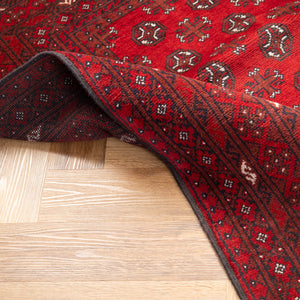 שטיח אפגני בוכרה 00 אדום 244*166 | Bokhara Rug