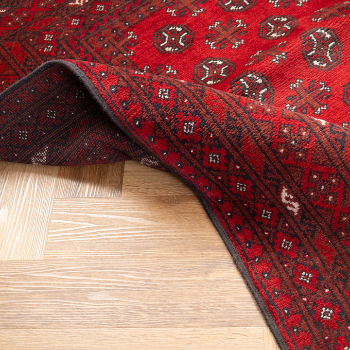 שטיח אפגני בוכרה 00 אדום 244*166 | Bokhara Rug