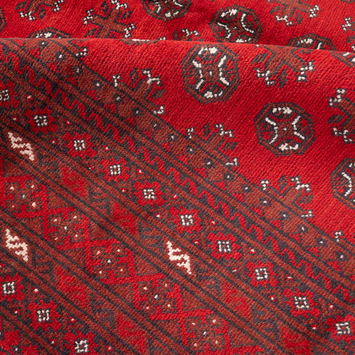 שטיח אפגני בוכרה 00 אדום 244*166 | Bokhara Rug