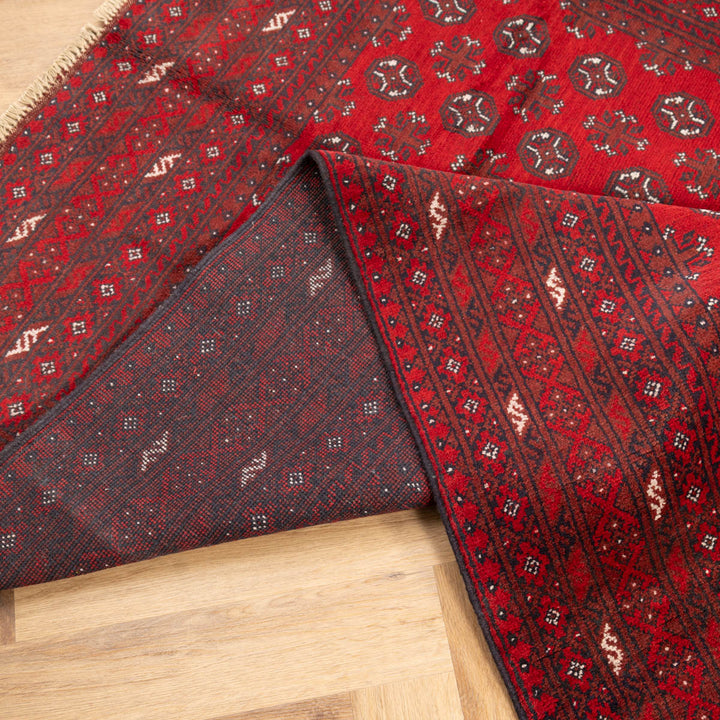 שטיח אפגני בוכרה 00 אדום 244*166 | Bokhara Rug