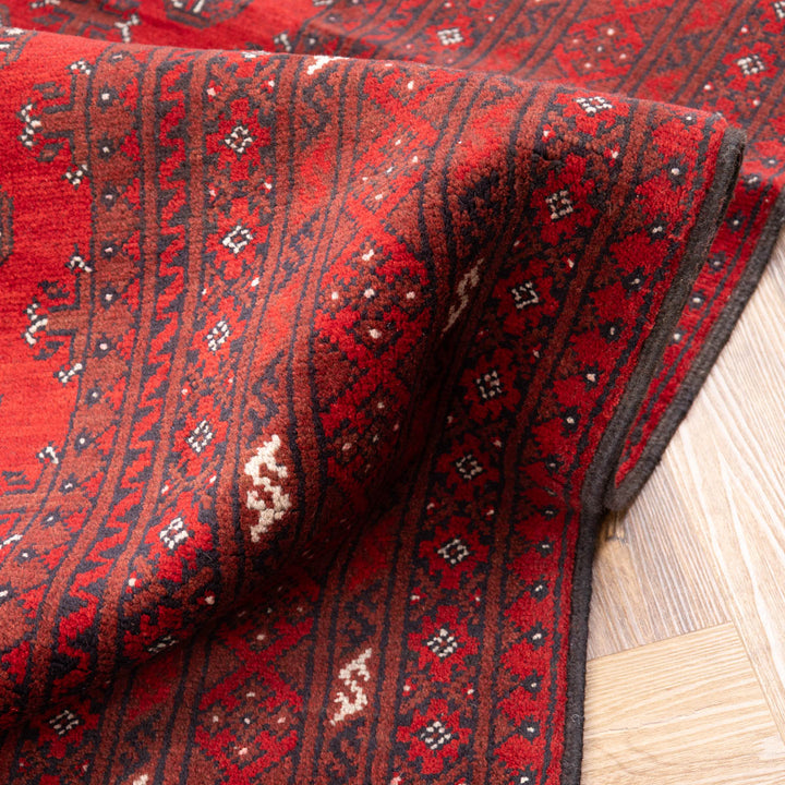 שטיח אפגני בוכרה 00 אדום 244*166 | Bokhara Rug