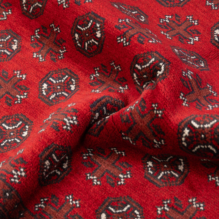 שטיח אפגני בוכרה 00 אדום 244*166 | Bokhara Rug