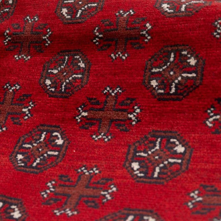 שטיח אפגני בוכרה 00 אדום 244*166 | Bokhara Rug