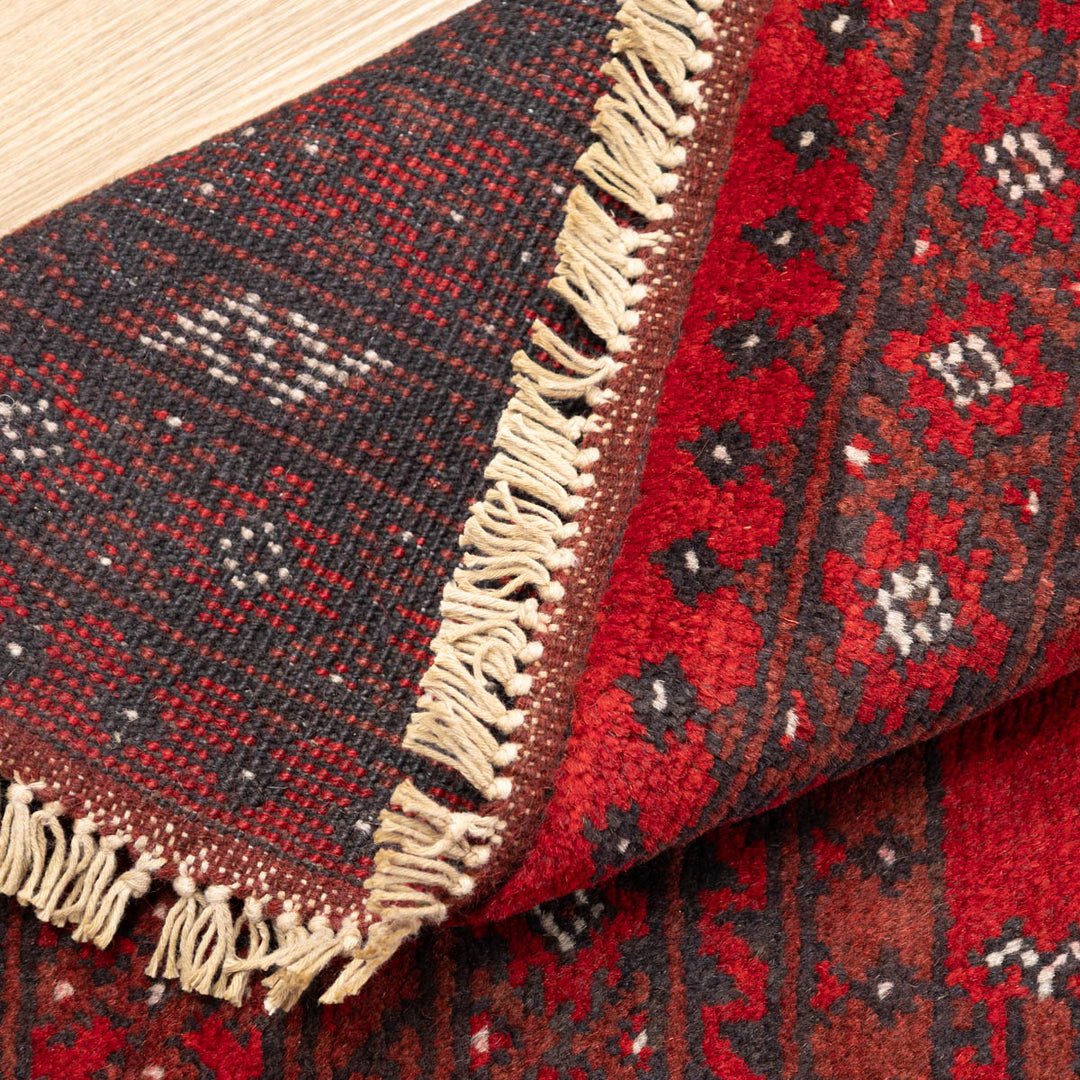 שטיח אפגני בוכרה 00 אדום 244*166 | Bokhara Rug