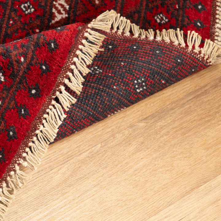 שטיח אפגני בוכרה 00 אדום 244*166 | Bokhara Rug