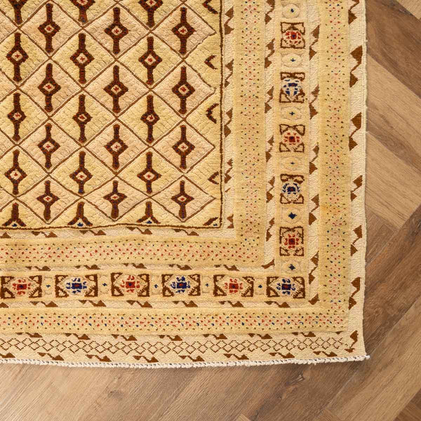 שטיח אוזבקי 00 בז' 196*143 | Uzbek