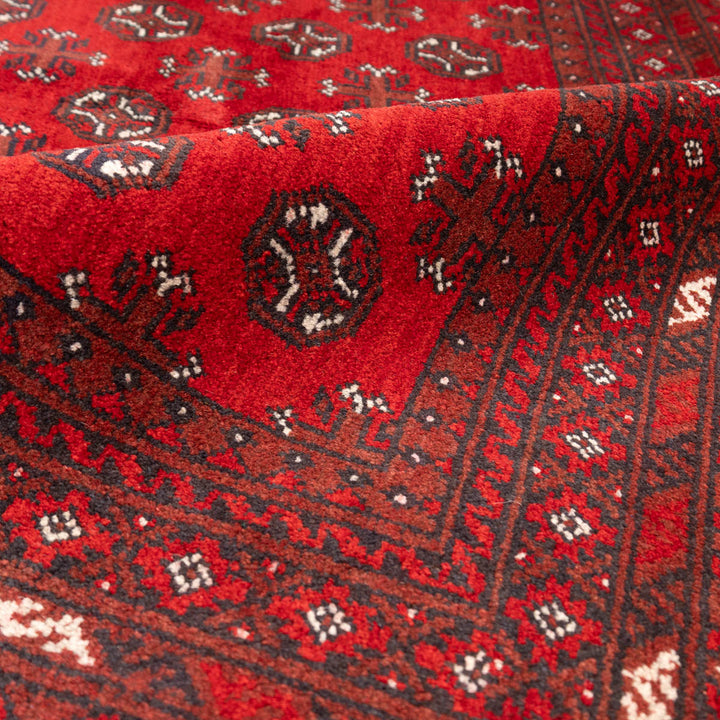 שטיח אפגני בוכרה 00 אדום 244*166 | Bokhara Rug